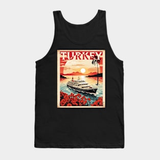 Turkey Sunset Vintage Retro Travel Tourism Tank Top